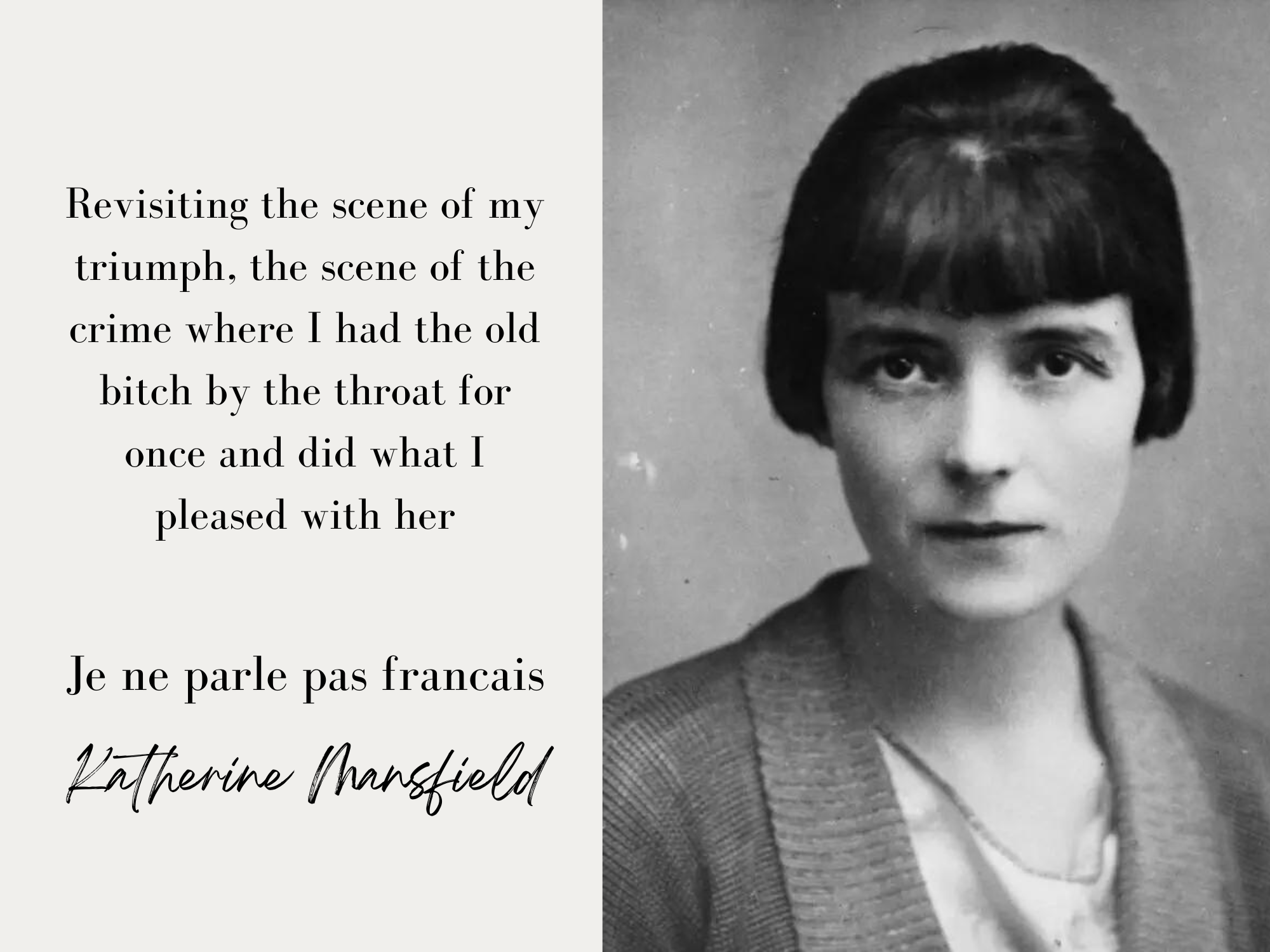 Katherine Mansfield – Something Hidden, Something Dark 